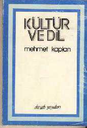 Kitap - Kültür ve Dil - Mehmet Kaplan - kitantik - kitaLog