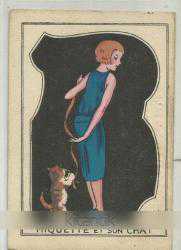 Efemera - Fransız - H. Did - Çizim/Karikatür Mizahi Orijinal Kartpostal = " Miquette et son Chat" - kitantik - kitaLog