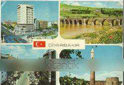 Diyarbakır - Şehirden Dört Muhtelif Görünüş - Orijinal Kartpostal - 