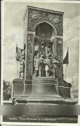 Efemera - Cumhuriyet - 1930/1940 - Fotokart: Taksim Abidesi, Ed. Isaac M. Ahitouv - kitantik - kitaLog
