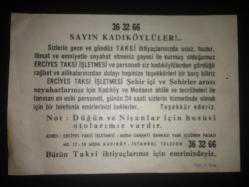 Kadıköy - Moda - Erciyes Taksi Broşür