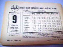 Efemera - Doğum günü hediyesi takvim yaprağı 9 ağustos 1975 h98 - kitantik - kitaLog