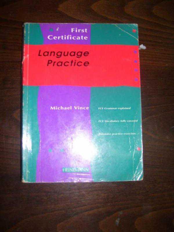 First certificate language practice