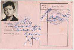 Ankara Koleji İlk Kısım Öğrenci Kimlik Kartı / 1954