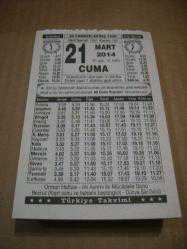 Efemera - 21 mart 2014 takvim yaprağı (türkiye takvimi) - kitantik - kitaLog