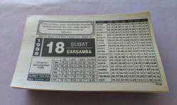 Efemera - 18 şubat 1998 takvim yaprağı (hizmet takvimi) - kitantik - kitaLog