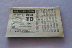 Efemera - 10 ekim 2000 takvim yaprağı (yeni asya takvimi) - kitantik - kitaLog