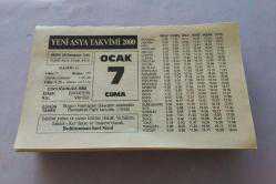 Efemera - 7 ocak 2000 takvim yaprağı (yeni asya takvimi) - kitantik - kitaLog