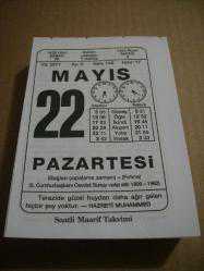 Efemera - 22 mayıs 2017 takvim yaprağı (saatli maarif takvimi) - kitantik - kitaLog