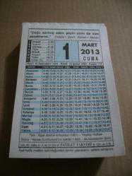 Efemera - 1 mart 2013 takvim yaprağı (fazilet takvimi) - kitantik - kitaLog
