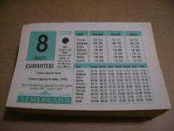 Efemera - 8 mart 2008 takvim yaprağı (semerkand takvimi) - kitantik - kitaLog