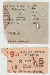 Atlas Sineması ve Eğlence Yerleri Bileti