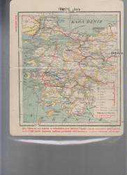 Efemera - 1930'lar TÜRKİYE BATI BÖLGESİ RENKLİ HARİTA İkbal Kitaphanesi - kitantik - kitaLog