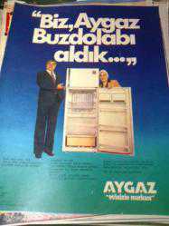 Efemera - 1980 ler aygaz buzdolabı reklamı 35*25 ebat - kitantik - kitaLog