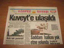 MİLLİYET GAZETESİ EKİ KÖRFEZ SAVAŞI 207 . GÜN / SADDAM HALKINI YOK ETME YOLUNDA
