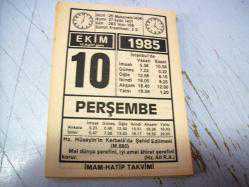 Efemera - Doğum günü hediyesi takvim yaprağı 10 ekim 1985 a20 - kitantik - kitaLog