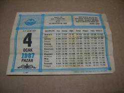 Efemera - 4 ocak 1987 takvim yaprağı (diyanet takvimi) - kitantik - kitaLog
