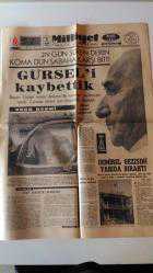 15 EYLÜL 1966 MİLLİYET GAZETESİ CEMAL GÜRSEL ÖLDÜ...