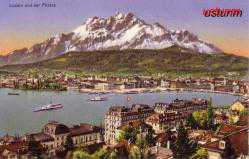 İSVİÇRE LUZERN KARTPOSTALI (PILATUS)...
