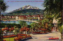 İSVİÇRE LUZERN, HOTEL SCHWEIZERHOF KARTPOSTALI..