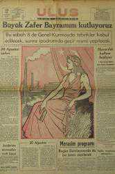 Efemera - Ulus Gazetesi - 30 Ağustos 1940 - Zafer Bayramı Özel, Havacılık Haftası - kitantik - kitaLog