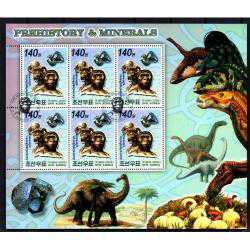 10672 2006 ARKEOLOJİ  PREHİSTORİK DÖNEM İNSANLAR DİNOZORLAR MİNERALLER DAMGALI BLOK KUZEY KORE AUSTRALOPİTHECUS AFARENSİS