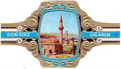 Efemera - EFM.4197  PURO ETİKETİ DON DİAZ TURKUAZ İZMİR CAMİİ NO.7 BÜYÜK BOY 6.50 CM X 11.50 CM - kitantik - kitaLog