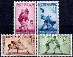 1949 V. AVRUPA SERBEST GÜREŞ BİRİNCİLİKLERİ MNH