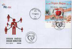 EFM.4641 2014 ORGAN BAĞIŞI FDC  POSTADAN GEÇMİŞ