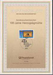 EFM.4473 20.1994 ETB 100 JAHRE HERZOGSAGMÜHLE ALMANYA