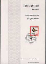 EFM.4042 18.1976 ETB VOGELSCHUTZ ALMANYA KUŞLAR