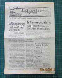 EĞİRDİR  GÖL SESİ GAZETESİ   29 MAYIS 1977