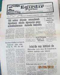 EĞRİDİR GÖL SESİ  gazetesi 13  temmuz 1977