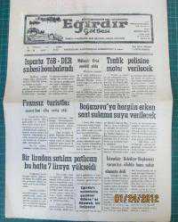 EĞRİDİR GÖL SESİ  gazetesi 15  temmuz 1977