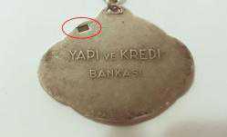 ESKİ- YAPI KREDİ BANKASI GÜMÜŞ ANAHTARLIK ROZET MADALYA A5989 NADİR İNDİRİMLİ FİYAT