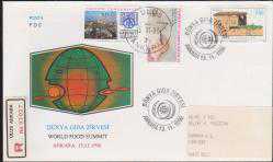 EFM.4264 OD.707 1996 DÜNYA GIDA ZİRVESİ TAAHÜTLÜ POSTADAN GEÇMİŞ VARIŞLI