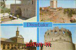 DİYARBAKIR 4 PARÇALI ESKİ RENKLİ KARTPOSTAL...