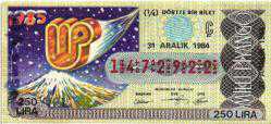 MP.1337  MİLLİ PİYANGO 31 ARALIK 1984 YILBAŞI Ç ÇEYREK BİLET