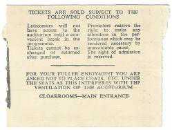 Yabancı Biletler: Royal Festival Hall (Londra) Bileti / Rus Filmi Gösterimi (İdiot) / 4 Eylül 1960