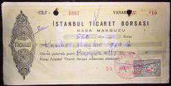 İstanbul Ticaret Borsası Kasa Makbuzu 1963