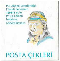 PTT Genel Müdürlüğü Filateli Servisi Pul Saklama Albümü