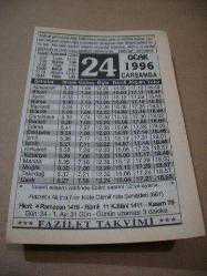 Efemera - 24 ocak 1996 takvim yaprağı (fazilet takvimi) - kitantik - kitaLog