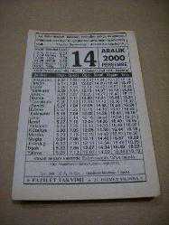 Efemera - 14 aralık 2000 takvim yaprağı (fazilet takvimi) - kitantik - kitaLog