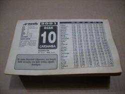 Efemera - 10 ocak 2001 takvim yaprağı (nesil takvimi) - kitantik - kitaLog