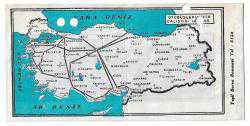 Bilet: Kamil Koç Turizm ve Ticaret Şirketi Otobüs Bileti / 1966