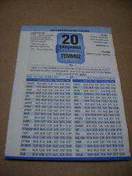 Efemera - 20 temmuz 2016 takvim yaprağı (bediüzzaman takvimi) - kitantik - kitaLog