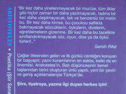 POETİKA , ARİSTOTELES , -