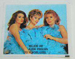 Efemera - ARTİSTLİ MİNTİ ÇİKLET KAĞIDI- 72 AJDA PEKKAN - MÜJDE AR - YÜKSEL UZEL - kitantik - kitaLog