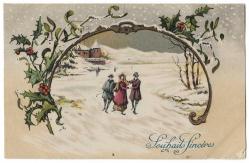 Yeni Yıl Kartpostalları: Mutlu Yıllar / Fransızca / 1921