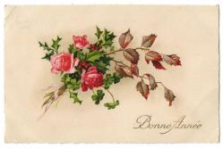 Yeni Yıl Kartpostalları: Mutlu Yıllar / Bonne Annee / Fransızca / 1925